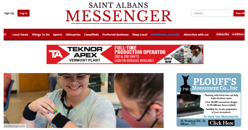 Saint Albans Messenger, Local News